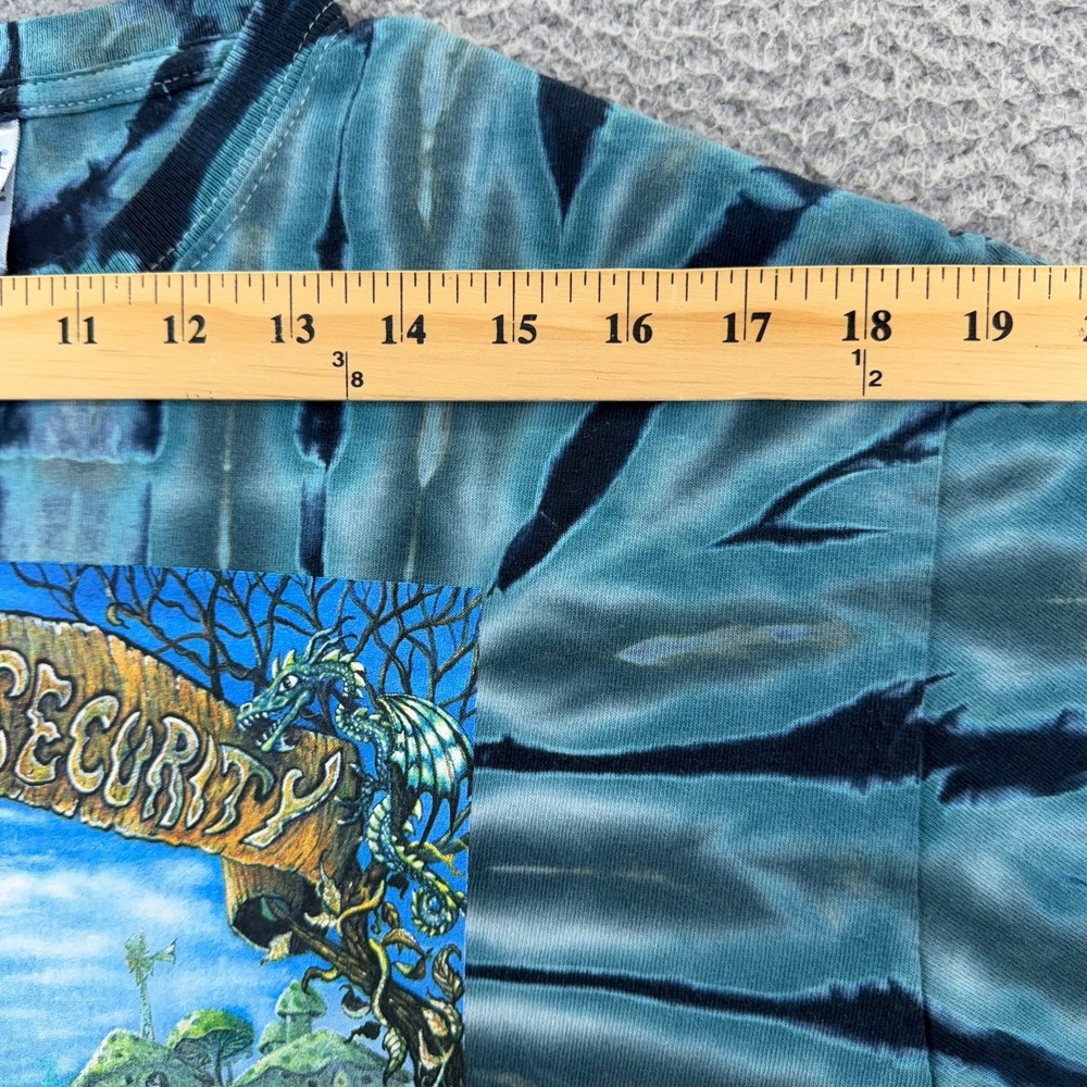 Gildan Gnomeland Security Tie‎ Dye T-Shirt Mens Medium Blue Black Gnome Graphic - Picture 4 of 15